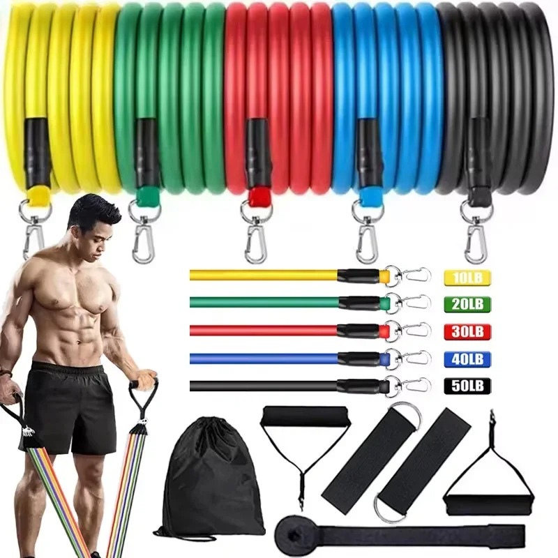 Resistance Bands Set With Handles - Resistance Elastic Bands Exercise Strength Training