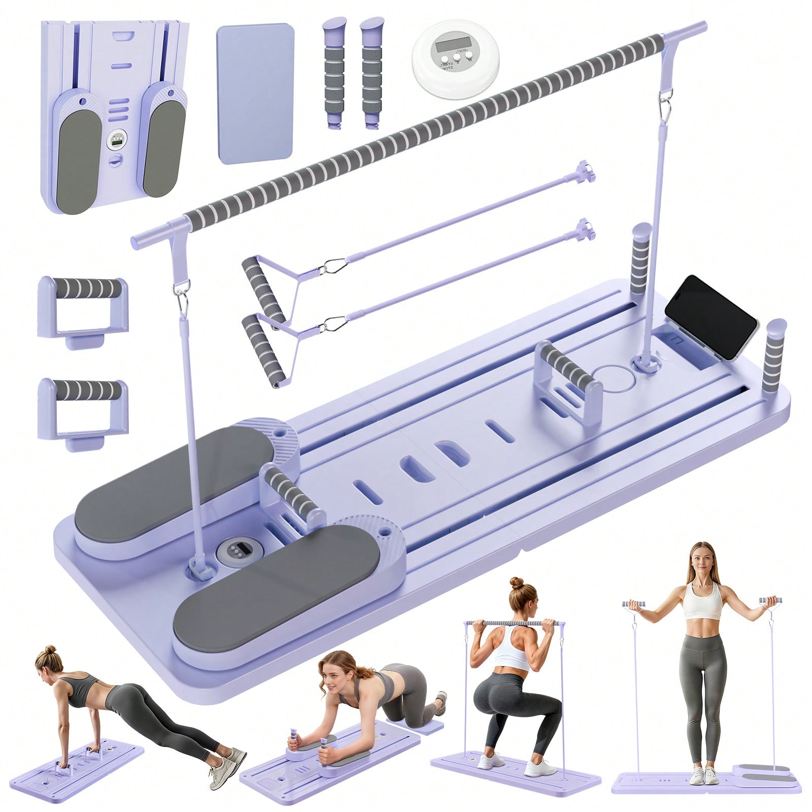 Pilates Reformer With Bar, Pil - Fitness Equipment review and price