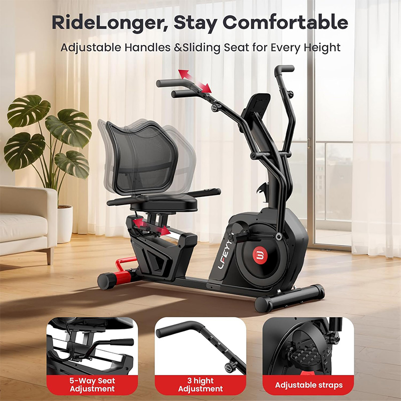 Pooboo Recumbent Exercise Bike - Exercise Bike Magnetic Resistance review and price