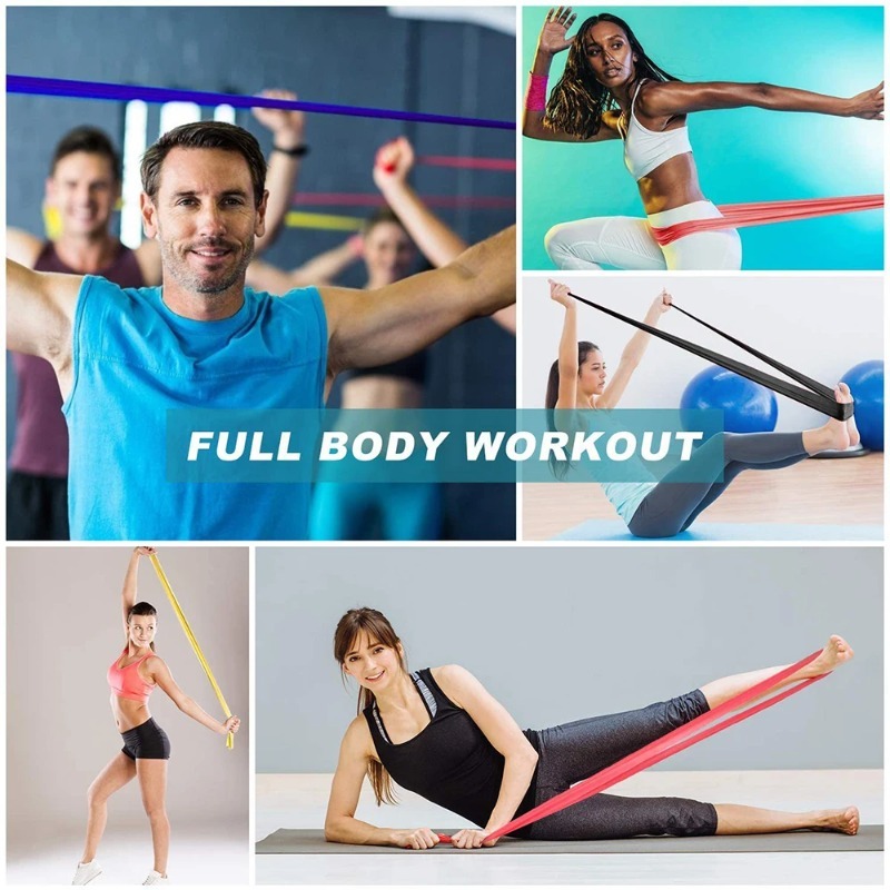 Natural Latex Resistance Bands - Pilates Bar Kit With Resistance Bands review and price