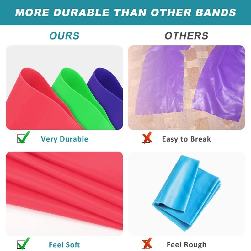 Natural Latex Resistance Bands - Pilates Bar Kit With Resistance Bands review and price