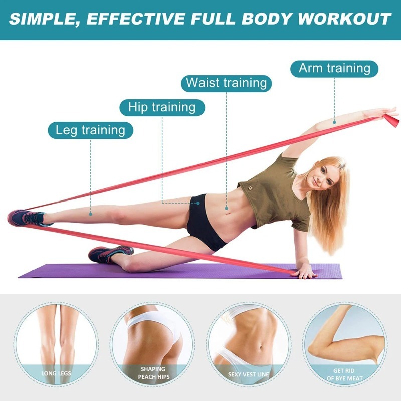 Natural Latex Resistance Bands - Pilates Bar Kit With Resistance Bands review and price