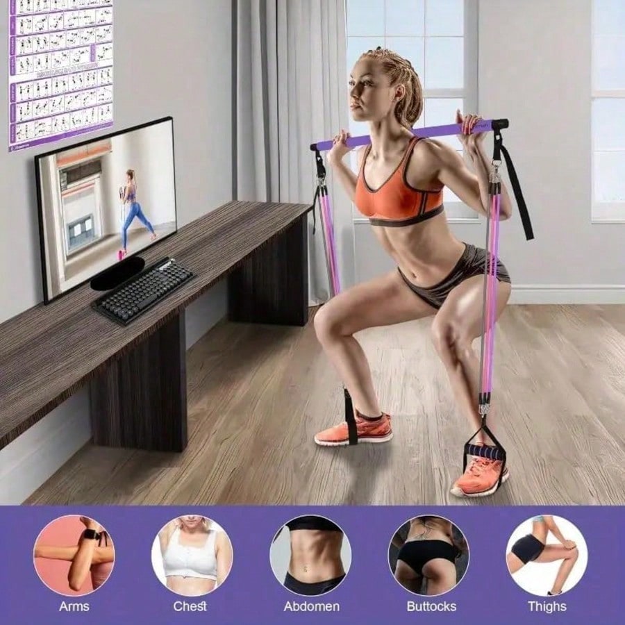 Pilates Bar Kit with Resistanc - Pilates Bar Kit With Resistance Bands review and price