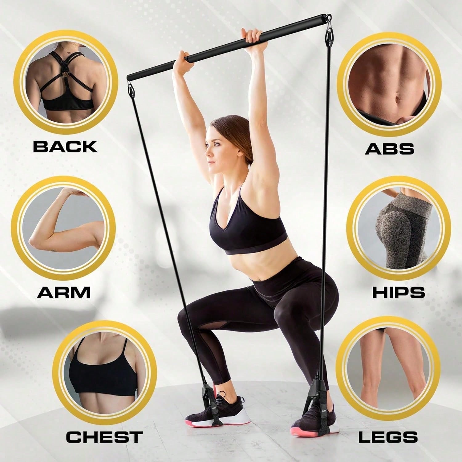 Pilates Bar Kit with Resistanc - Pilates Bar Kit With Resistance Bands review and price