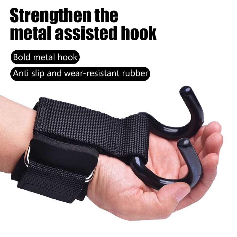 【F】2Pcs Weight Lifting Hooks H - Wrist Wraps Weightlifting Support review and price