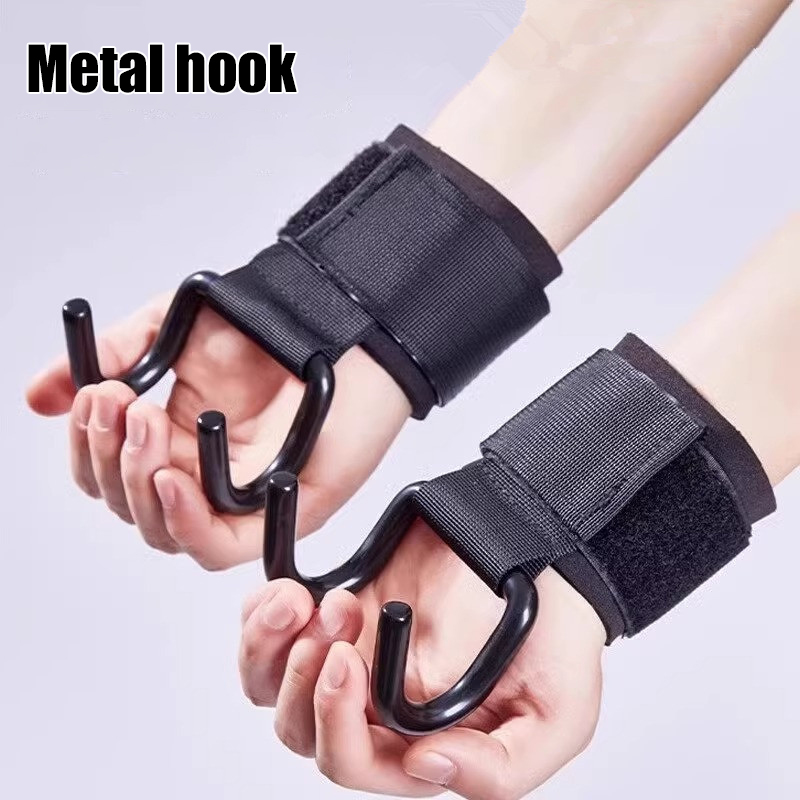 【F】2Pcs Weight Lifting Hooks H - Wrist Wraps Weightlifting Support review and price