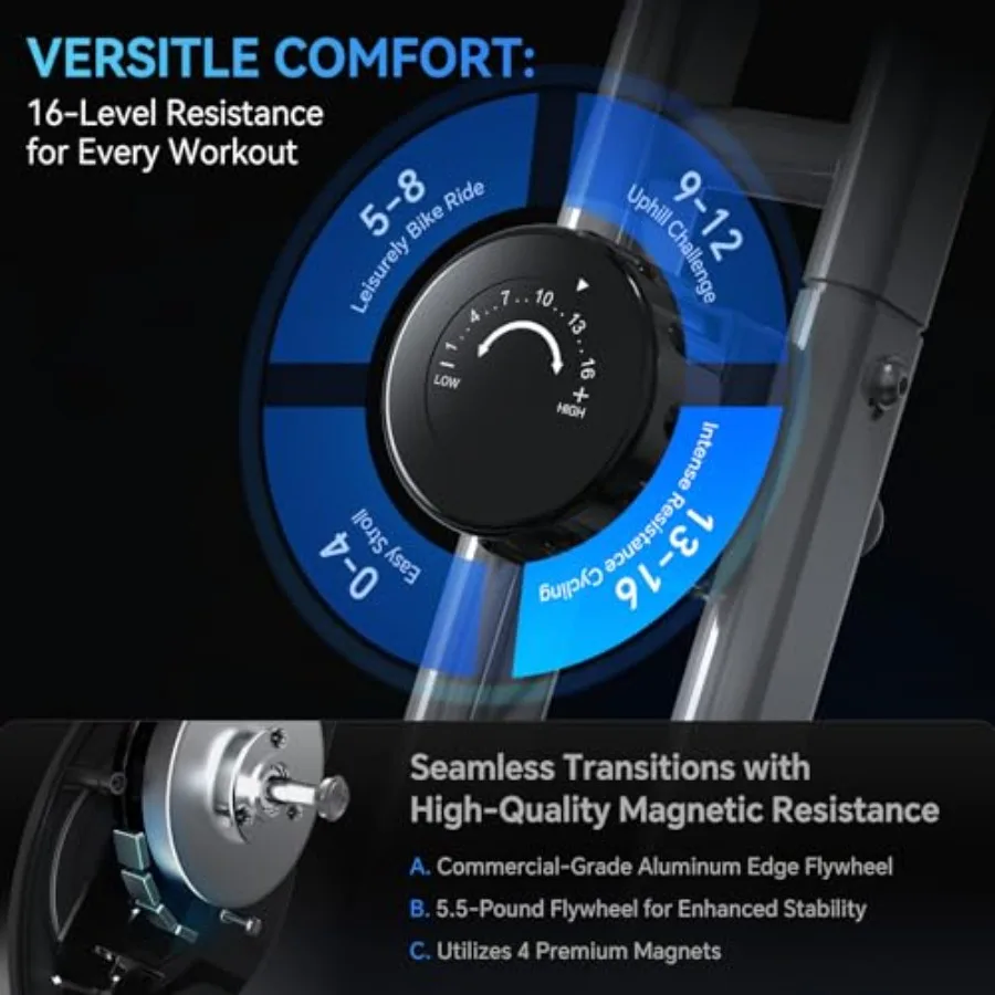 Foldable Exercise Bike for Sma - Exercise Bike Magnetic Resistance review and price