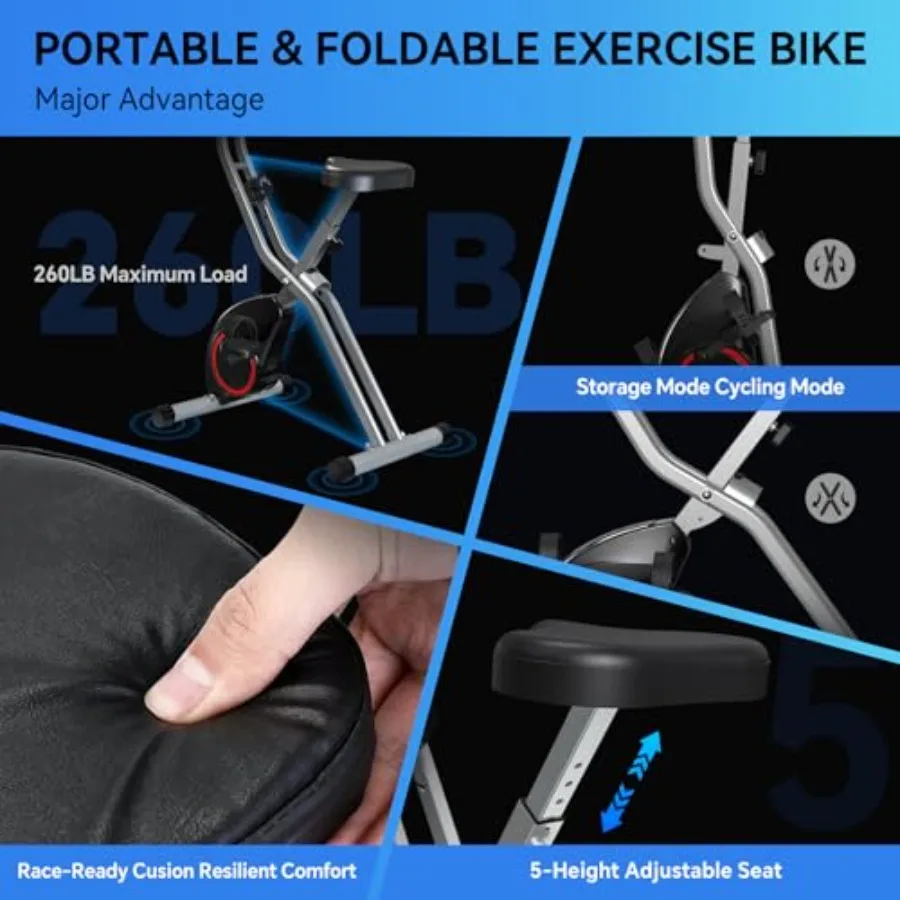 Foldable Exercise Bike for Sma - Exercise Bike Magnetic Resistance review and price