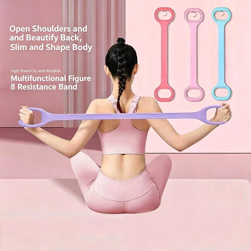 1/3Pcs 8-Shaped Resistance Ban - Pilates Bar Kit With Resistance Bands review and price