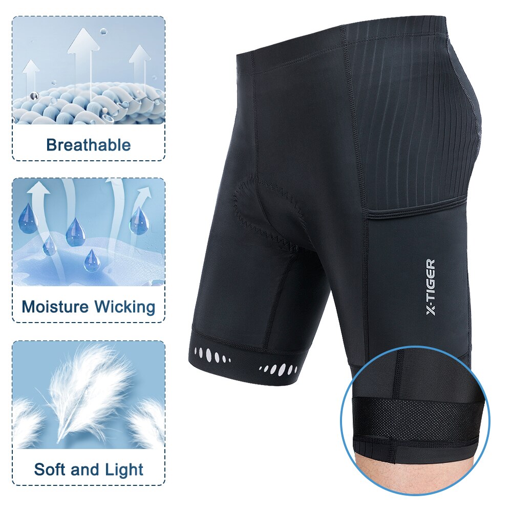 X-TIGER Men Cycling Shorts wit - Padded Cycling Shorts 5D Gel review and price