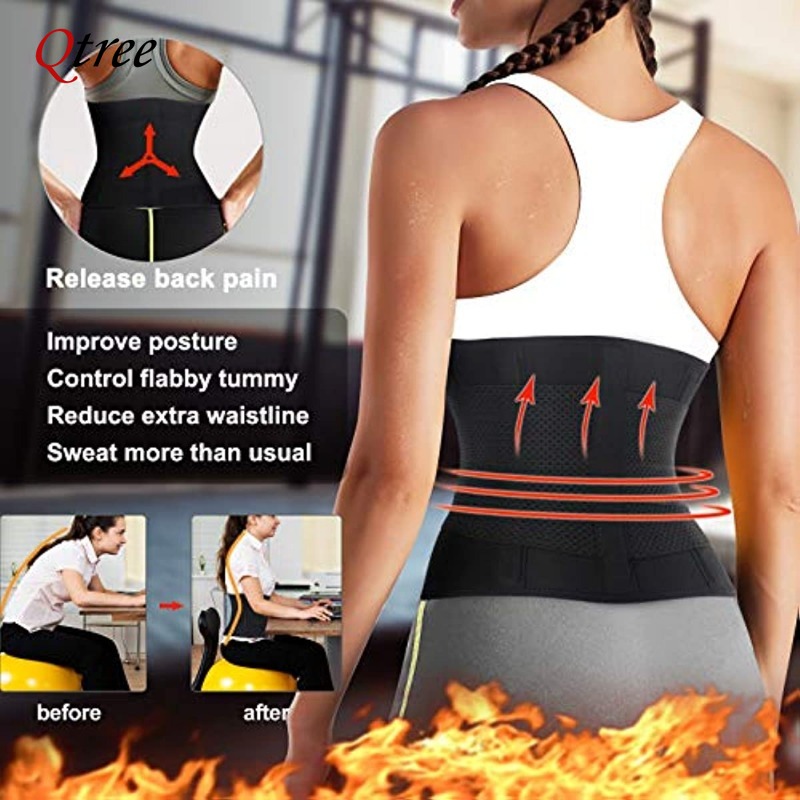 Qtree Hot Neoprene Waist Train - Sweat Waist Trainer Belt Neoprene review and price