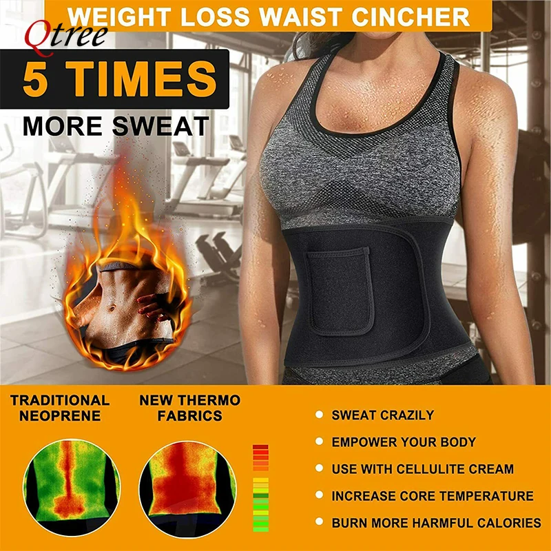Qtree Waist Cincher Body Shape - Sweat Waist Trainer Belt Neoprene review and price