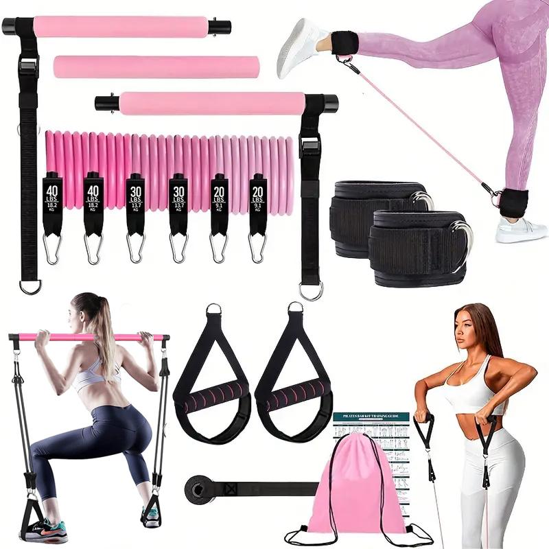 Multifunctional Pilates Bar Ki - Pilates Bar Kit With Resistance Bands review and price