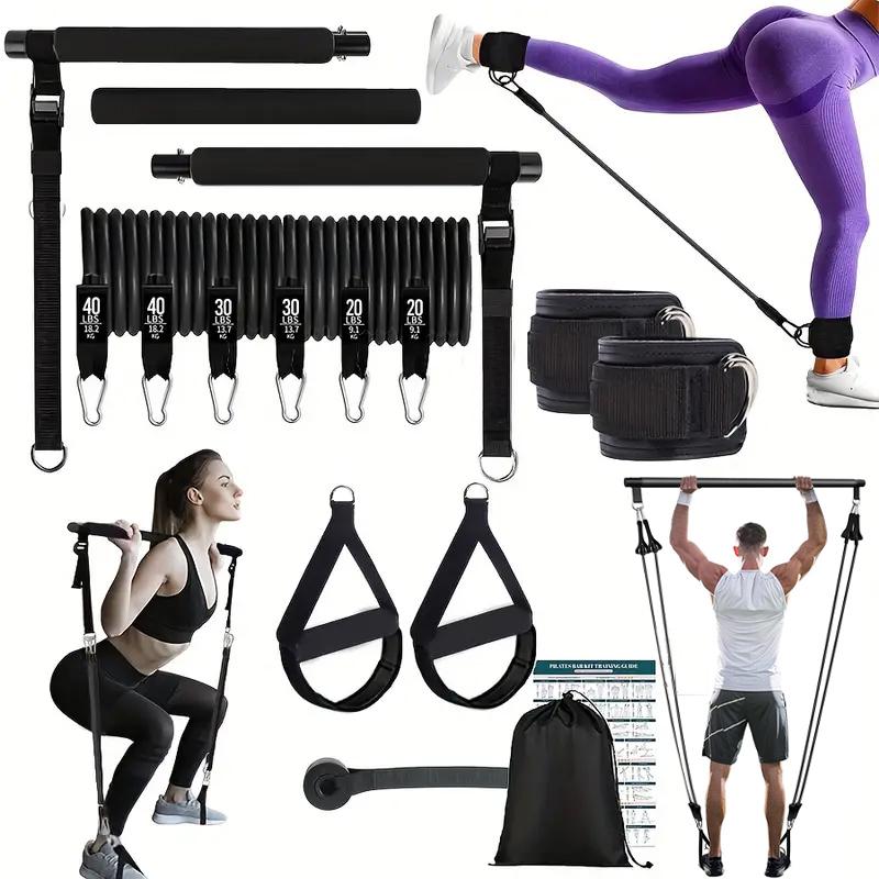 Multifunctional Pilates Bar Ki - Pilates Bar Kit With Resistance Bands review and price