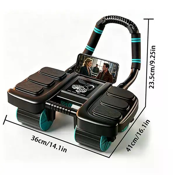 4-Wheel Recoil Ab Roller with  - Ab Roller Wheel With Elbow Support review and price