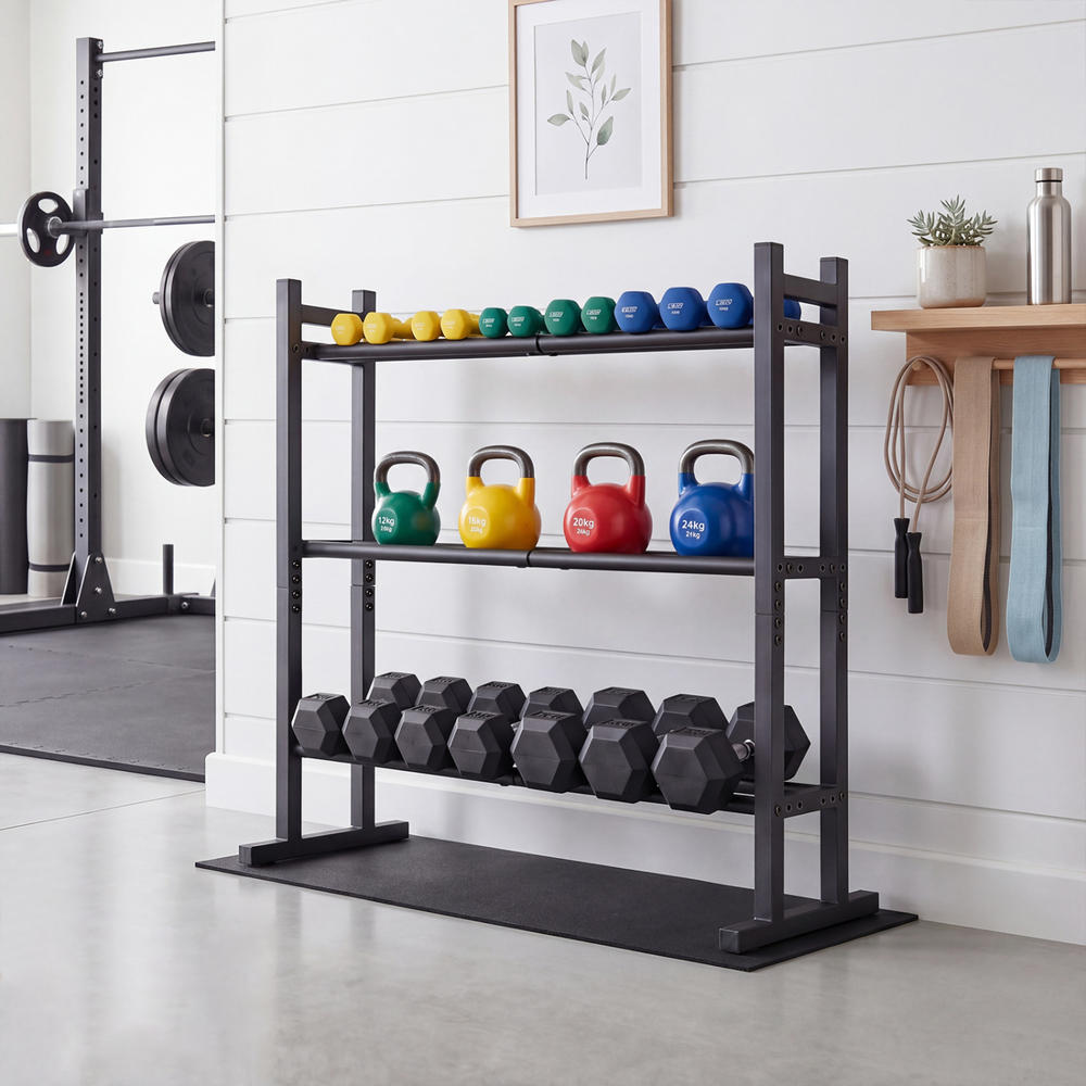Heavy Duty 3-Tier Dumbbell Rac - Fitness Equipment review and price