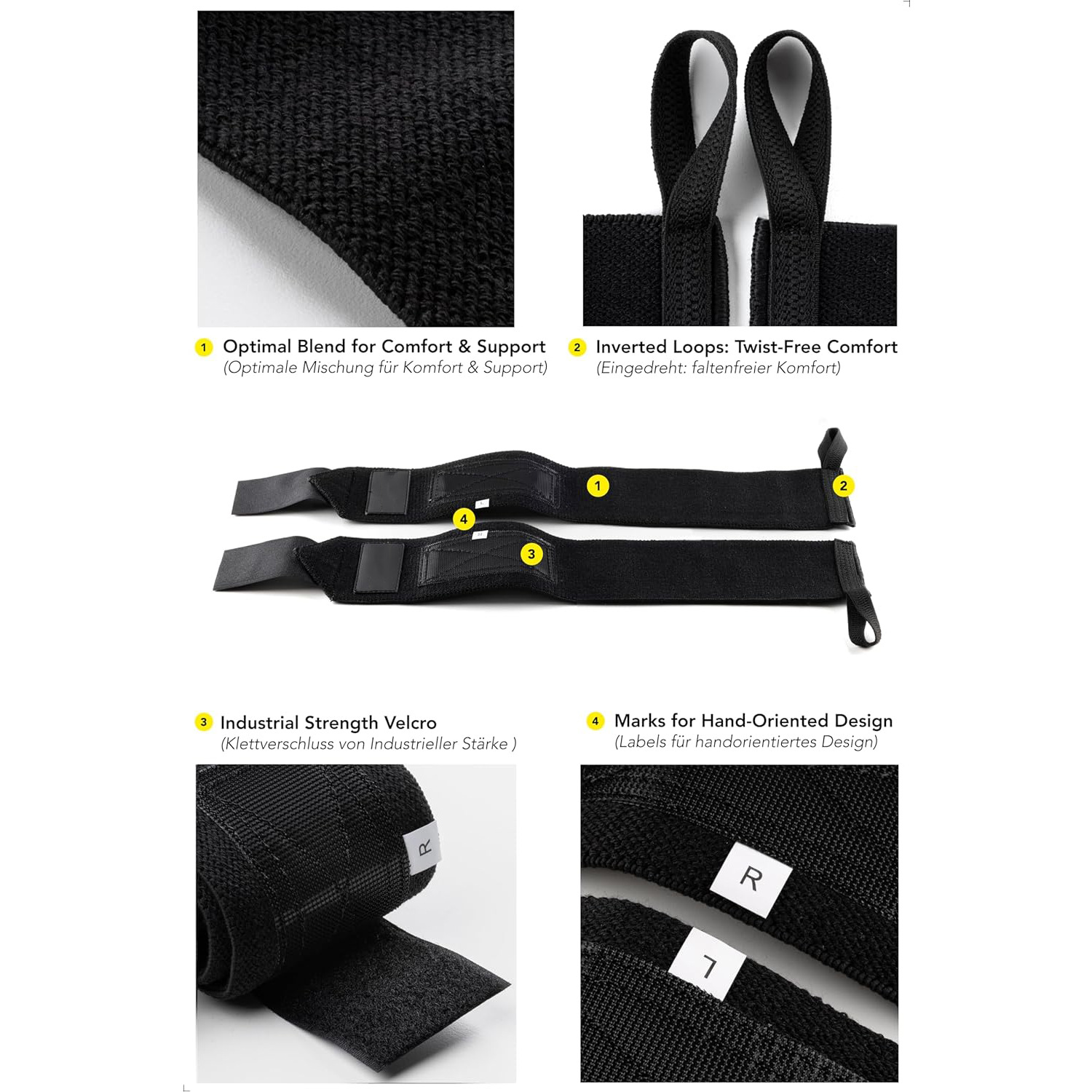 ‌Adjustable Deadlift Wrist Wra - Wrist Wraps Weightlifting Support review and price