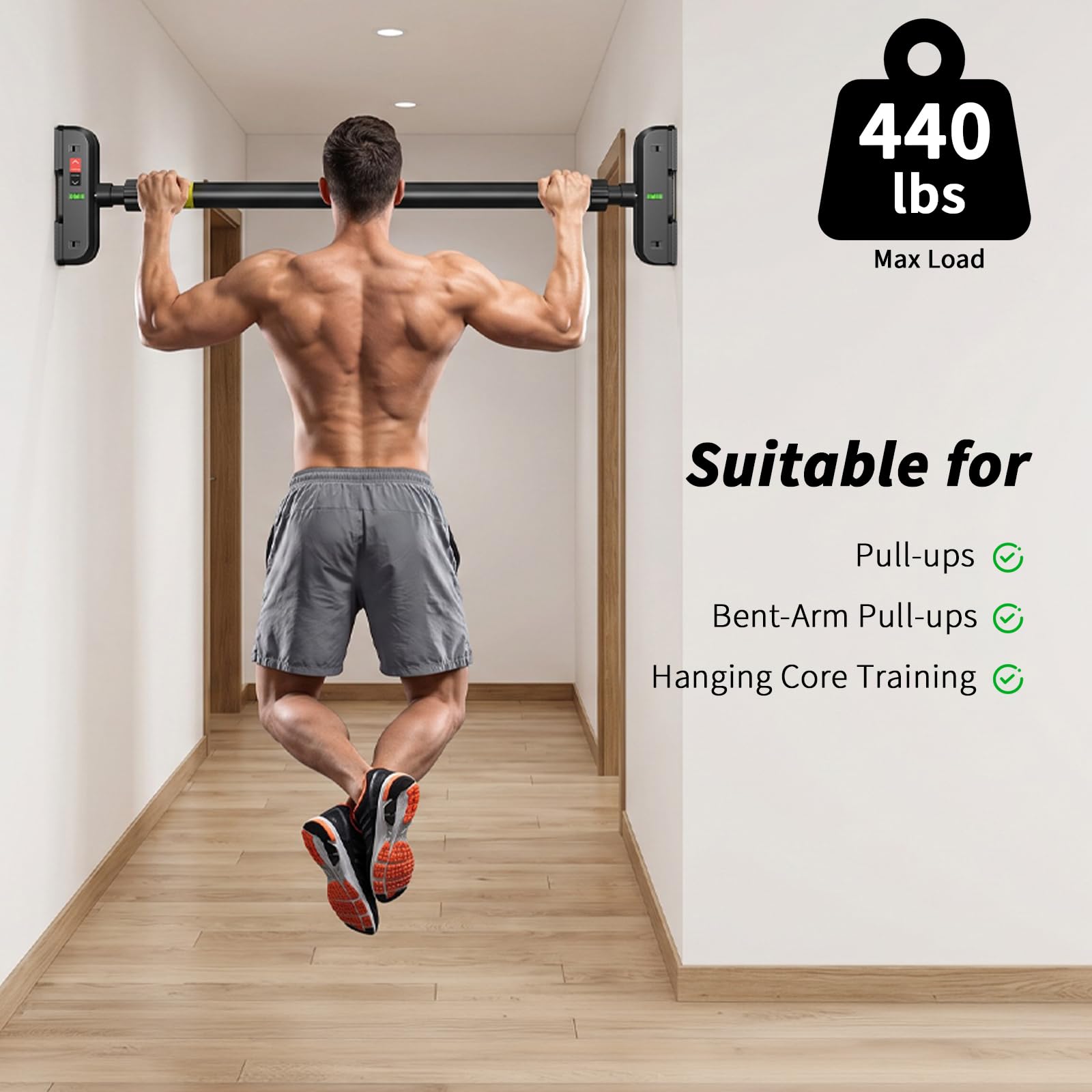 Pull Up Bar for Doorway, Door  - Door Pull Up Bar No Screw review and price