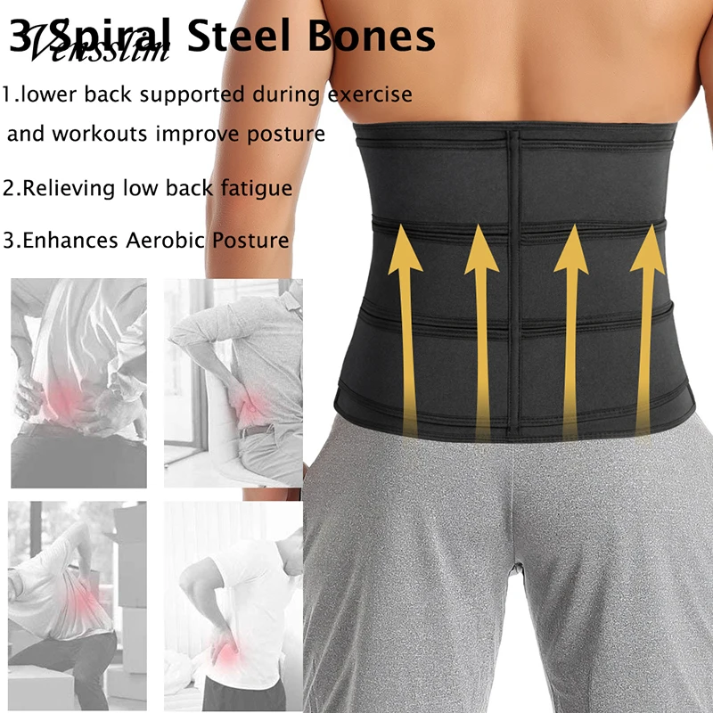 Vensslim Men Waist Trainer Tri - Sweat Waist Trainer Belt Neoprene review and price