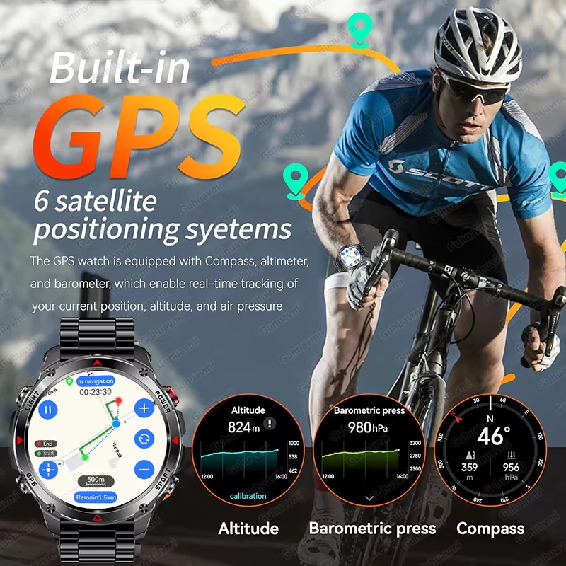 Military 540mAh GPS Smart Watc - Resistance Bands Set With Handles review and price