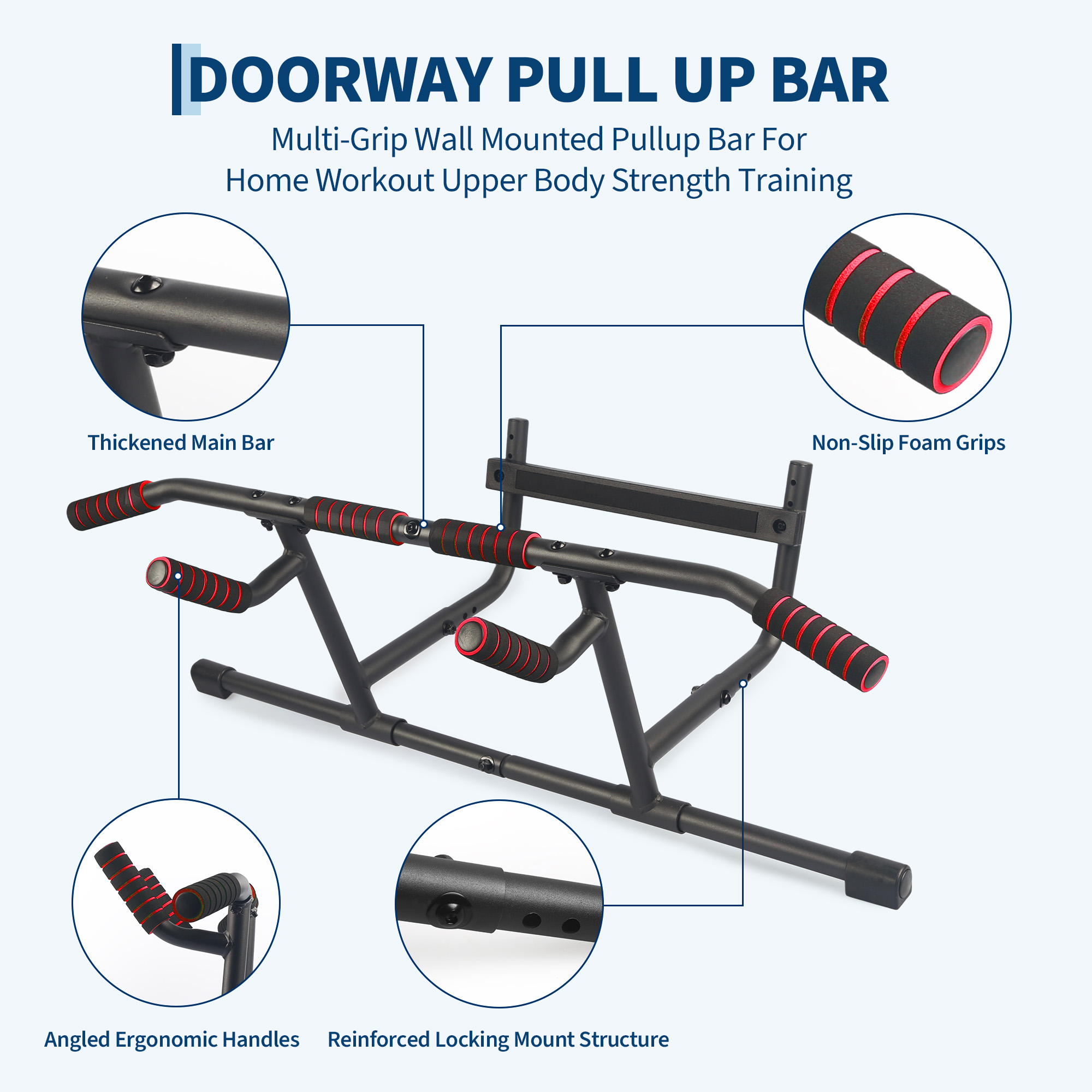 Adjustable Pull-Up Bar for Doo - Door Pull Up Bar No Screw review and price
