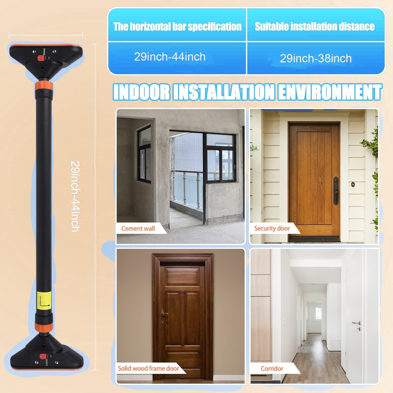 Adjustable Pull Up Bar for Doo - Door Pull Up Bar No Screw review and price