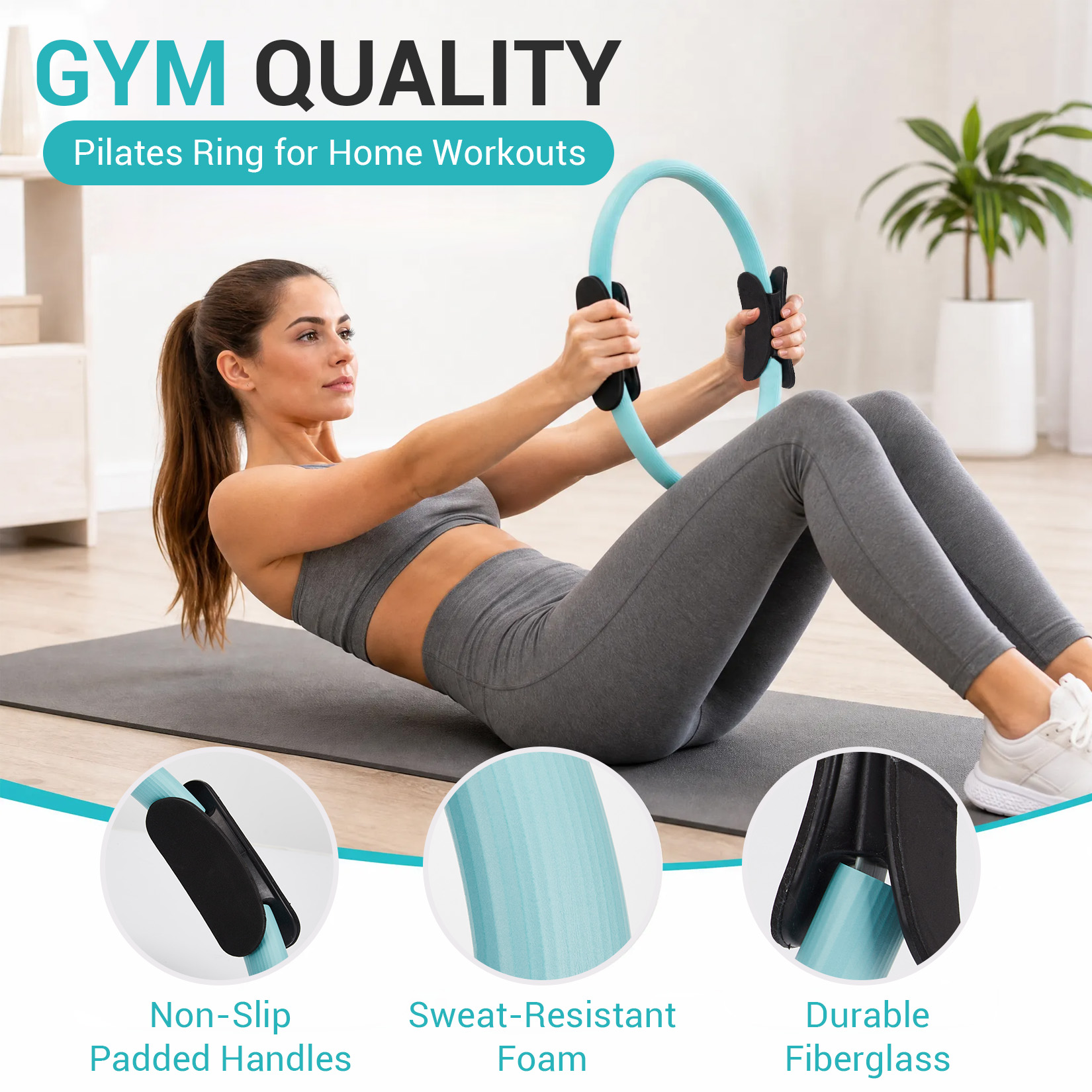 Pilates Training Set, 6-in-1 P - Pilates Bar Kit With Resistance Bands review and price